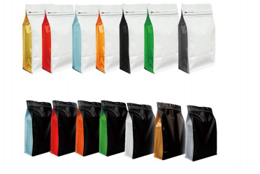 Eight Sides Seal Colorful Sides Coffee Bag With Side Zipper